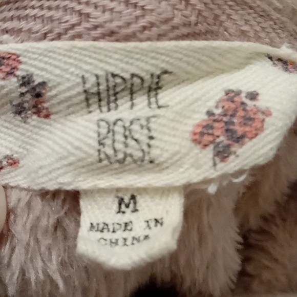 Hippie Rose crop fleece hooded pull over Med oversized 💙💙💙💙 - Picture 10 of 10